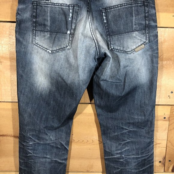 PRPS Fury Button Fly Jeans Mens Size 33x31 Distressed Faded Denim Ripped - Picture 12 of 14